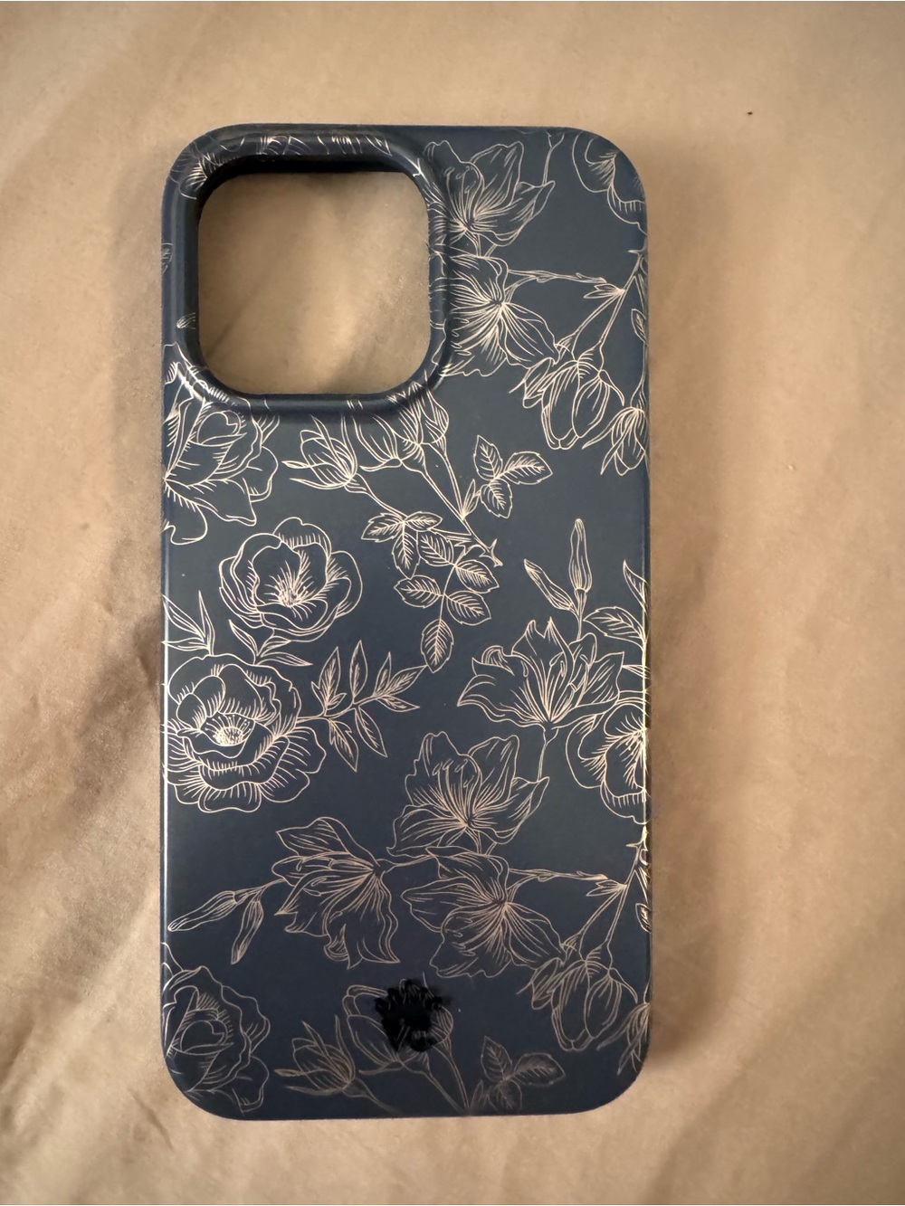 Floral grey/ rose gold Protective Phone Case - Velvet Caviar